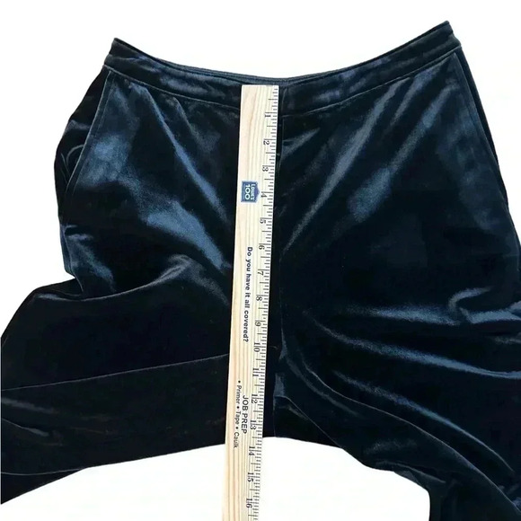 Abercrombie & Fitch Wide Leg Crop Dress Pants Velvet Black Size Small - Picture 5 of 6